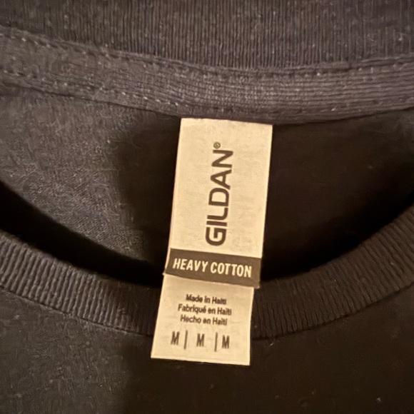 Gildan Black with Owl and Pumpkin Print Heavy Cotton Tee - Picture 3 of 4